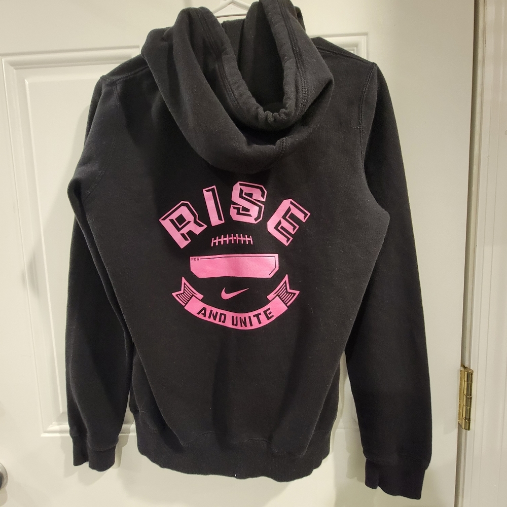 NIKE RISE & UNITE BREAST CANCER ZIP UP HOODIE WOMEN'S SIZE MEDIUM